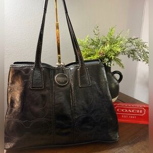Coach Kisslock Carryall Shoulder Bag